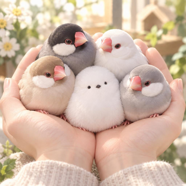 文鳥ちゃんと一緒