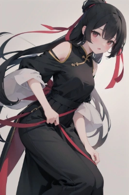 クールなチャイナドレスのお姉さん