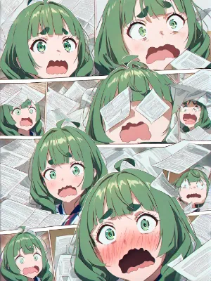 原稿が飛び交うマンガ