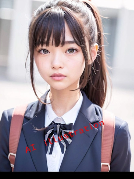 ポニーテール美少女（単発画像）