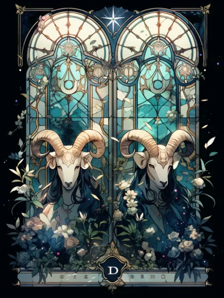 ステンドグラス双子座