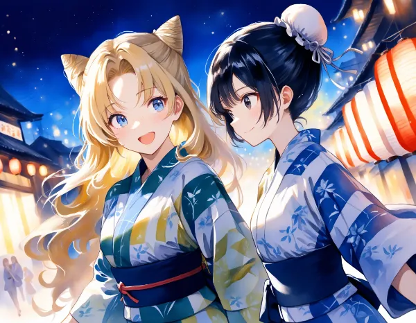 黒髪＆ブロンド・縁日