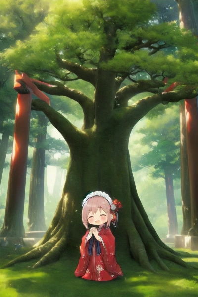 御神木とメイドちゃん