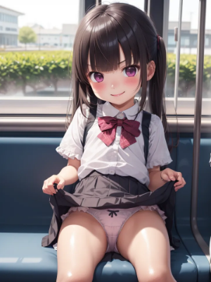 電車でパンツ見せてくれるJC