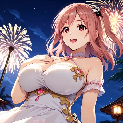 ほのかちゃん　花火