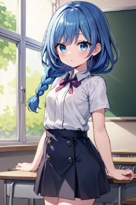 三つ編みの女の子