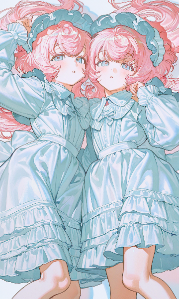 双子の姉妹と夢の午後茶会