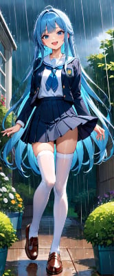 お昼の雨