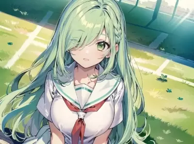 #108 緑髪少女