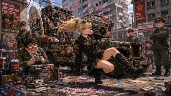 管理区域第七ブロック、踊る少尉