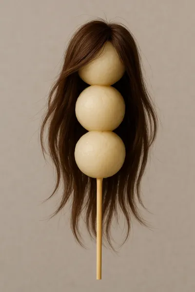 お題通り：お団子ヘアー