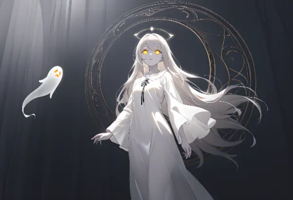 闇の森に現れた白き精霊の誘い