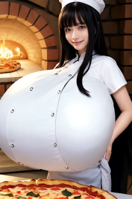 特大ピザが焼き上がりました