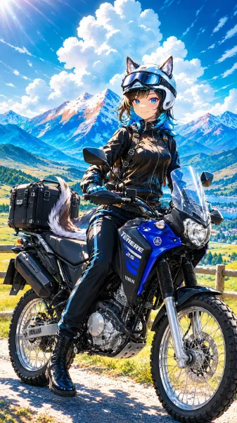 🐺 旅 〜この道の先まで、アタシが走る！〜🏍️💙