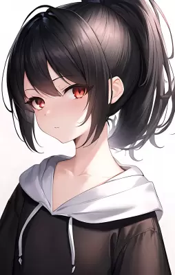 ポニテ×パーカー