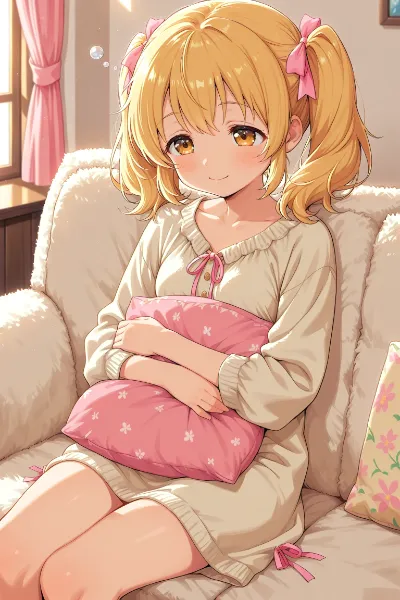 朝の光に包まれる少女の優しい時間