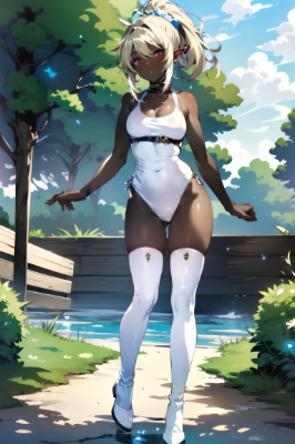 水着エルフ