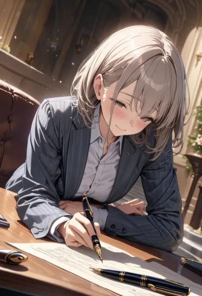 銀髪の秘書と秘密の契約書