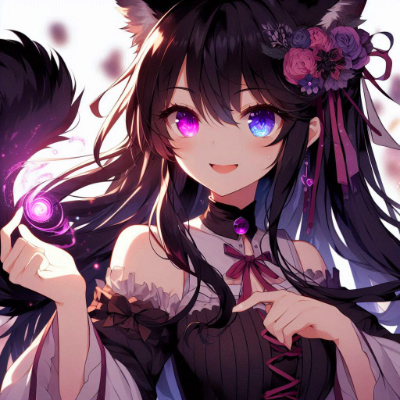 オッドアイな、猫耳なうちの子★その1(2枚)