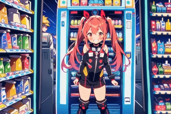 宇宙船の自販機前