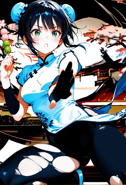 白チャイナ服っ子