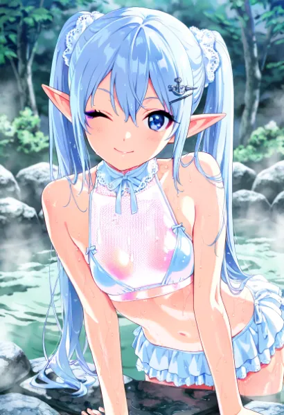 湯の静けさに、青がそっと浮かぶころ