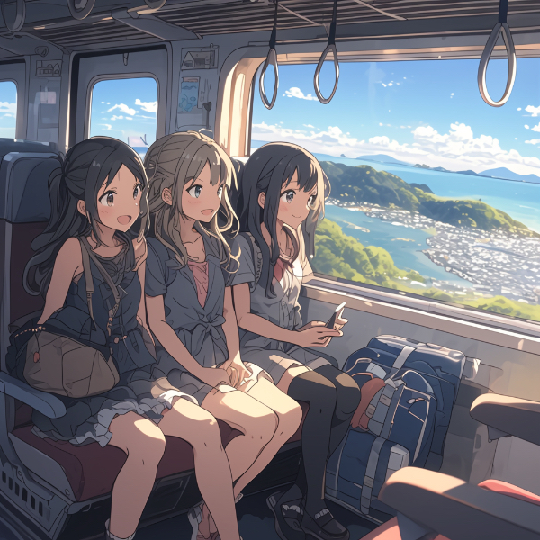 海の見える列車の旅