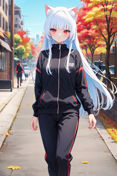 ジョギングするお姉様