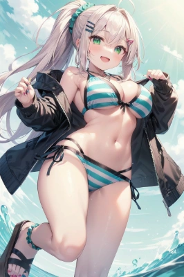 ストライプ水着