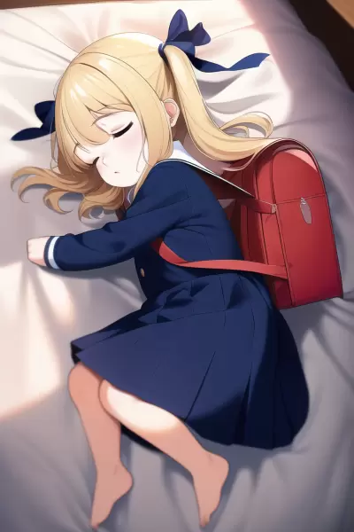 金髪少女とお昼寝