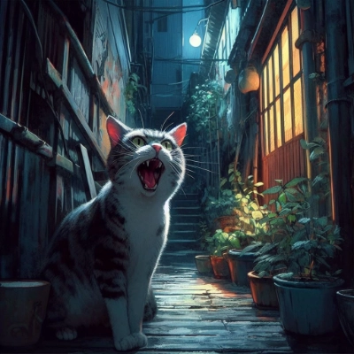 『夜の猫』