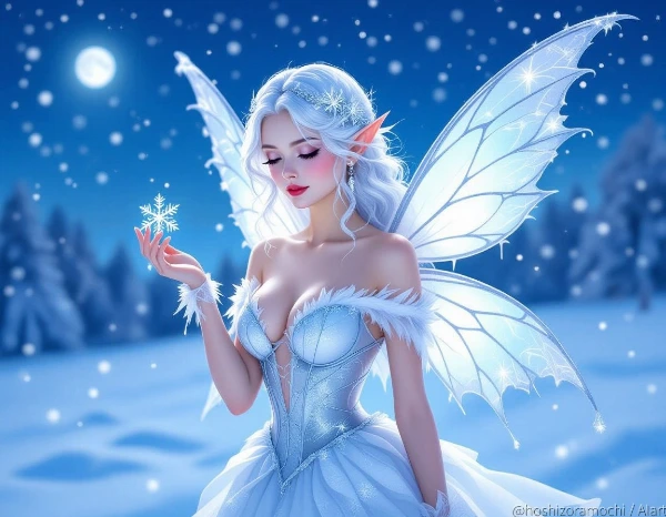 雪の妖精「氷の静寂、白銀の微笑」