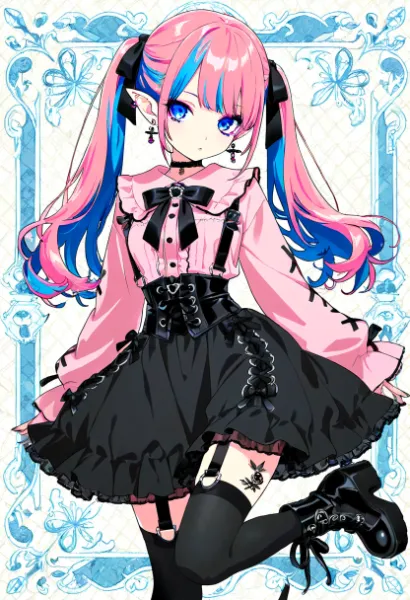 Schwarze Schleife, rosa Herz