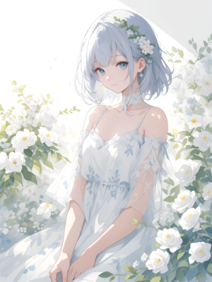 white short hair
