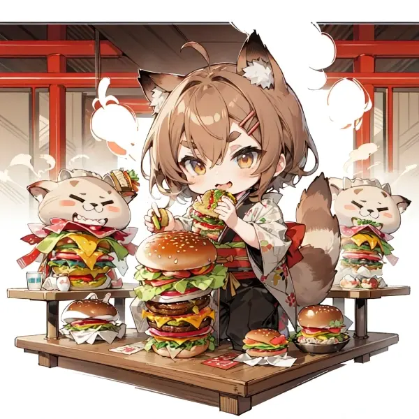 ハンバーガーもおいしいよ