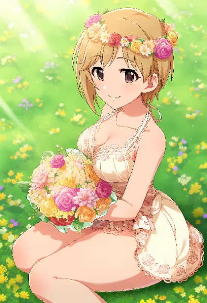 花畑に咲く一輪の花