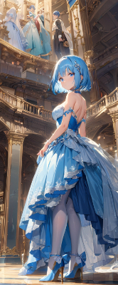 青ドレス