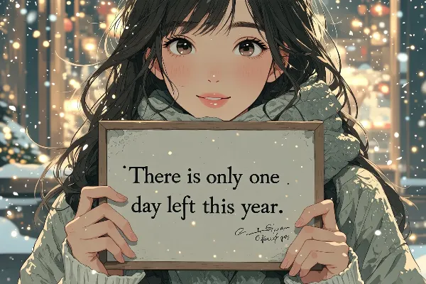 今年最後の日に微笑む少女