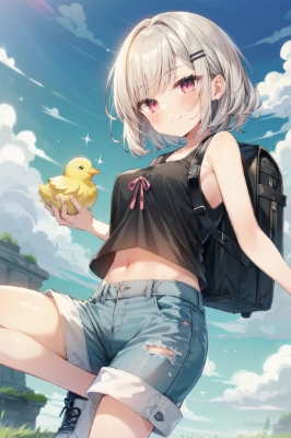 お姉ちゃんの黄色いのなんかフサフサw
