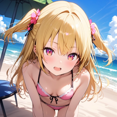 ピンクの水着3🏖️
