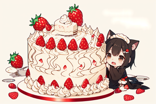 ケーキ多すぎニャ～(TOT)