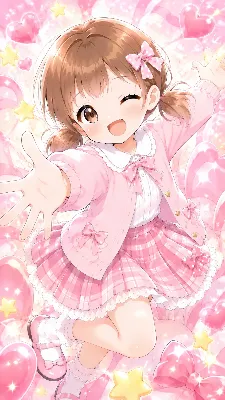 ピンクの可愛い女の子