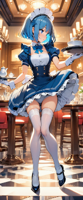 いそがしそうなウエイトレスさん