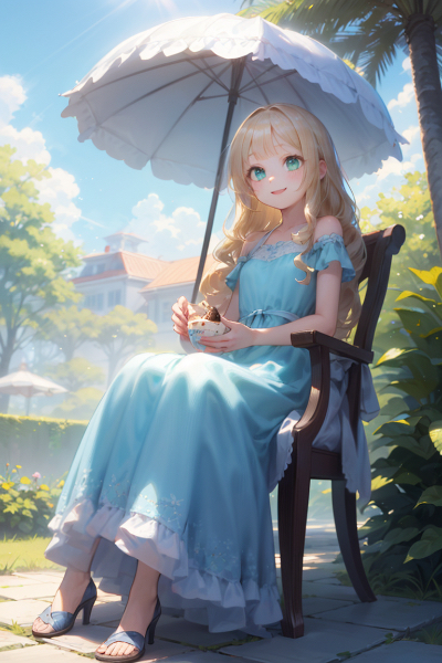 アイスを食べるお嬢さま﻿（じつは海賊の頭）