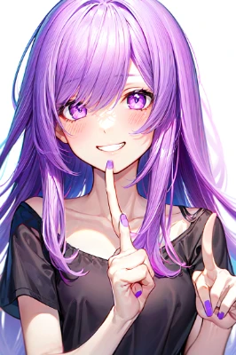 紫髪の娘
