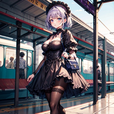 お出掛け(電車待ち