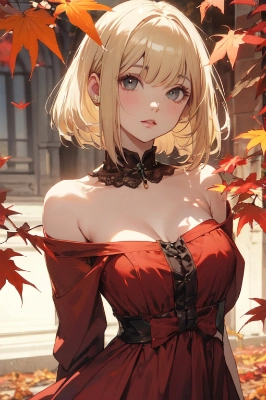 金髪ボブ子　ワンピース
