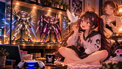 メカの翼と「文鳥」の部屋