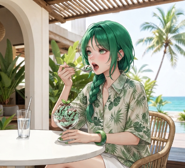 チョコミントアイス（緑ちゃん）