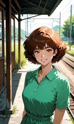 ふわふわパーマの女の子